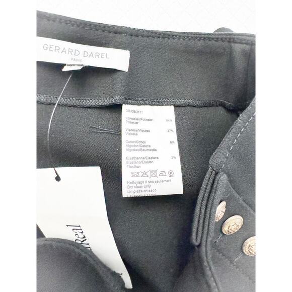 Gerald Darel Front Embellished Button Black Pencil Skirt Size 40 Paris - Picture 2 of 5